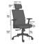 Biddings Polyester Blend Office Chair with Headrest-1345120845