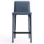 Tabouret de bar H 26 po entièrement assemblé, tabouret de bar rembourré en cuir Saddle avec siège rembourré, tabouret de bar à hauteur de comptoir avec repose-pieds à structure en métal pour îlot de cuisine, bleu-2110765623-2110896976