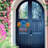 Outdoor Welcome Wreath - Rustic Willow & Metal Flowers Spring Decor - Weather-Resistant Floral Wreath Sign for Front Door, Wall, Garden