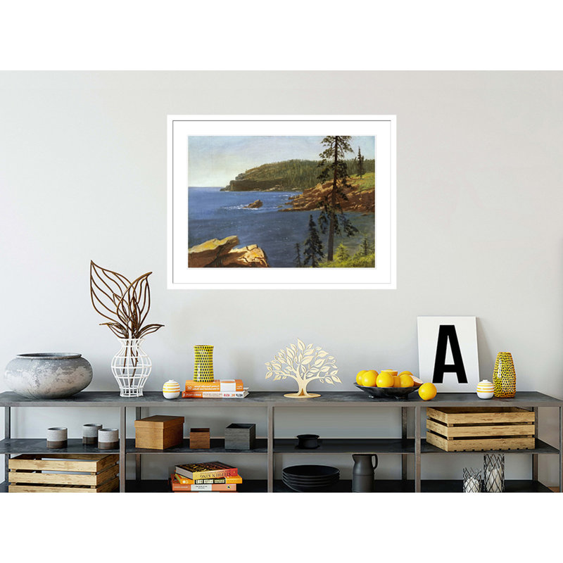 «California Coast» par Albert Bierstadt, impression giclée sur cadre, H 31,5 po x l 41,5 po