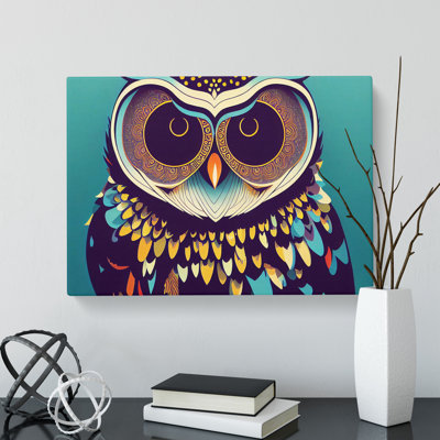 Radiant Owl - Wrapped Canvas