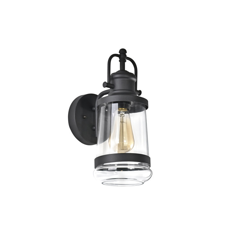 Luminaire de grange d'extérieur Bowerman, Noir texturé