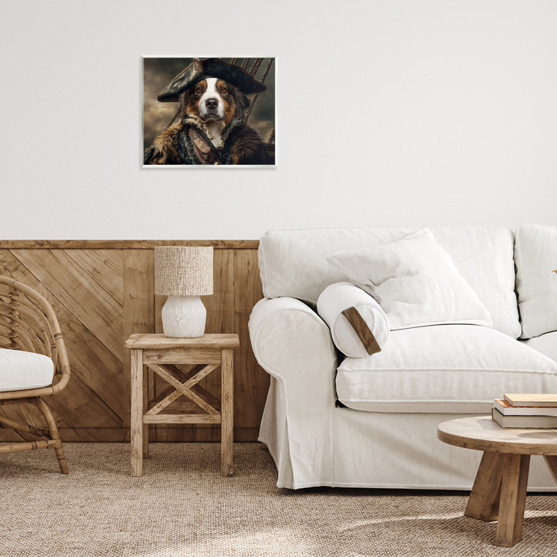 Plaque murale «Barking Buccaneer Pirate Dog» par Kelley Parker