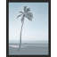 «Palmier tropical bicolore bleu et blanc plage et ciel» sur papier-98266503-98266505