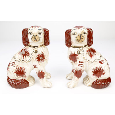 Paire de chiens 8 "Saunders Staffordshire