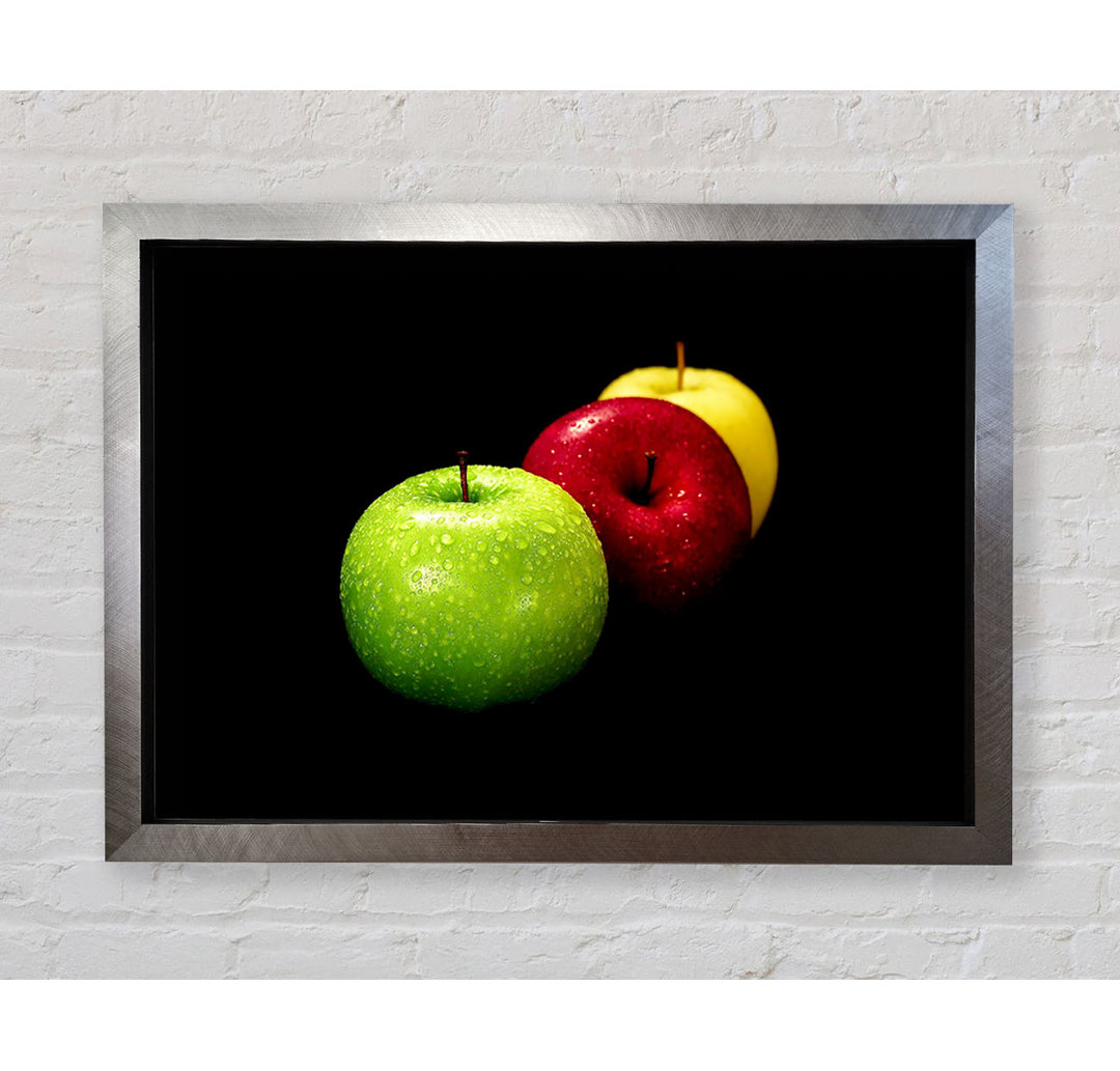 Trio Of Apples - Einzelne Bilderrahmen Kunstdrucke