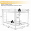 Lit superposé en fer carré multi-fonctionnel, lit inférieur, cadre en métal robuste résistant à l'usure, idéal pour optimiser l'espace vertical dans n'importe quelle pièce - 137 cm x 190 cm-823974929-823974930