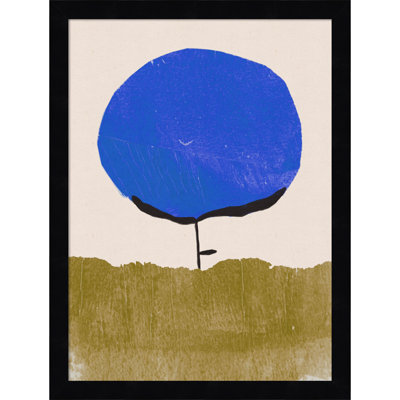 Blue Flower by Alisa Galitsyna Wood Framed Wall Art Print