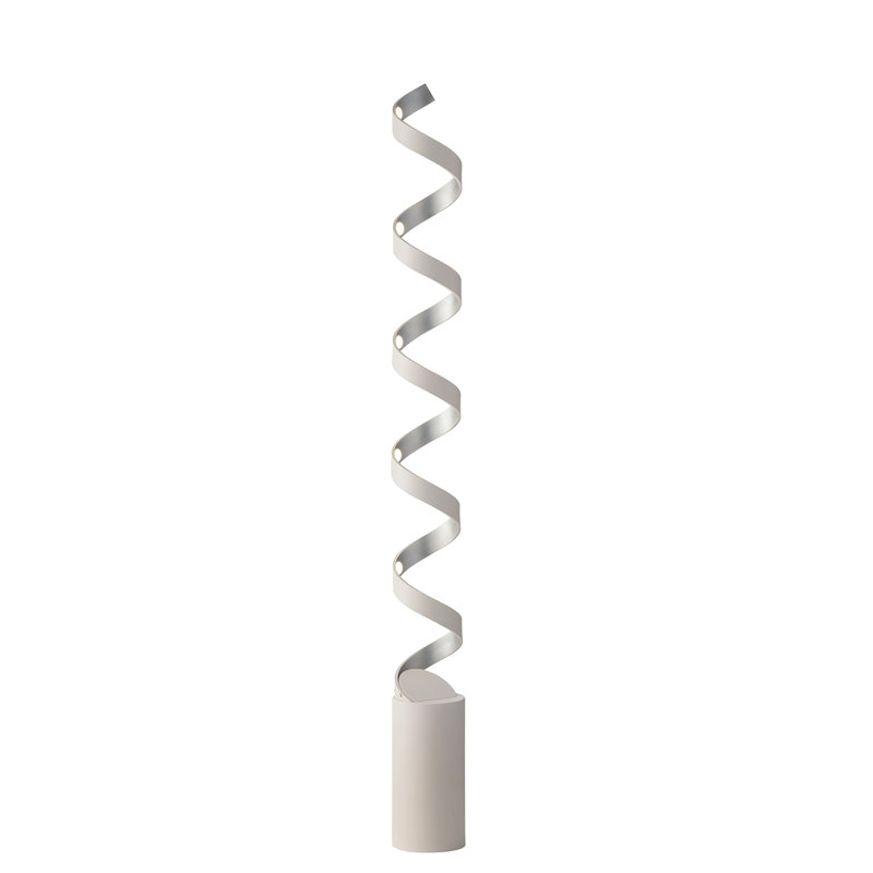 Soquel 152cm White/Silver LED Novelty Floor Lamp, White/Silver, 4000K