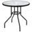 Round Glass Outdoor Bistro Table Yes , 27.5 " W 27.5 " D
