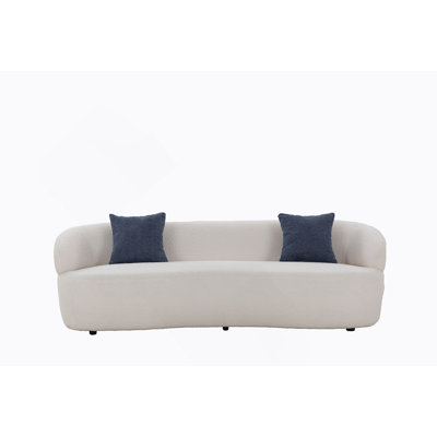 Curved Sofa, 3 Seat Cloud couch Boucle sofa Couch