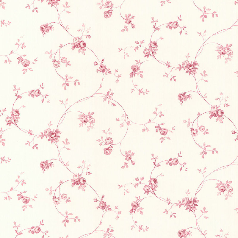Amaranthine Delft Rose Wallpaper, Pink/Rose/Cream