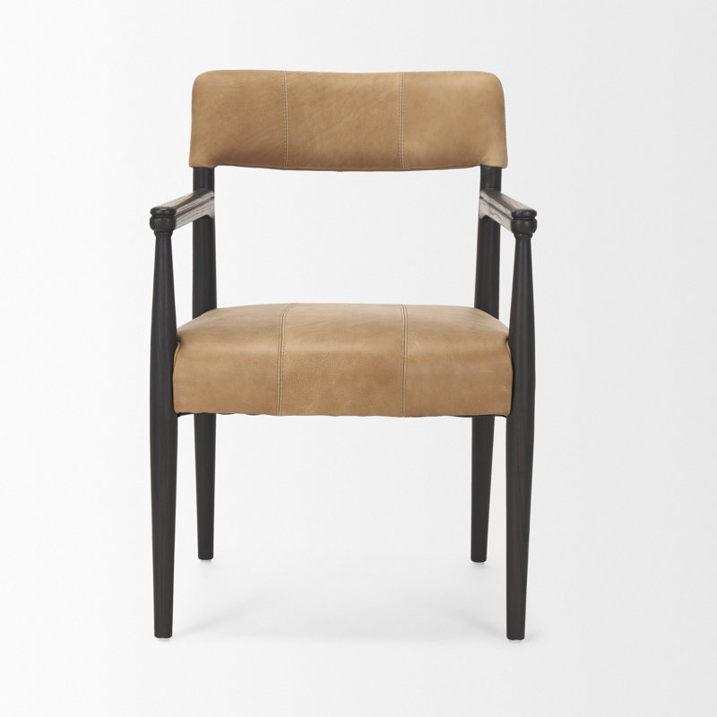 Toni Leather Upholstered Arm Chair