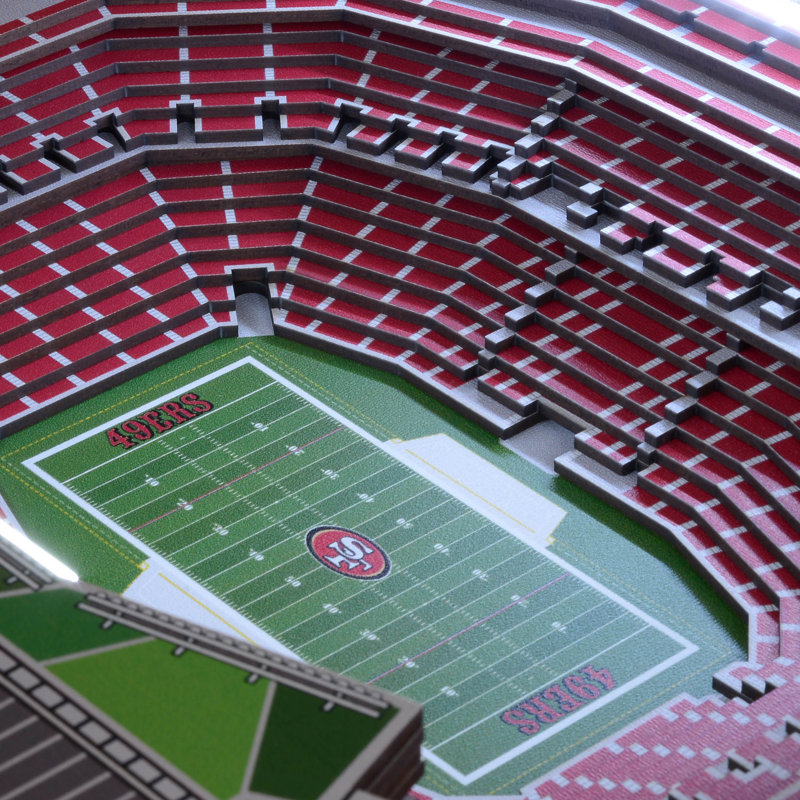 Husik NFL 25-Layer StadiumViews Lighted End Table, San Francisco 49ers