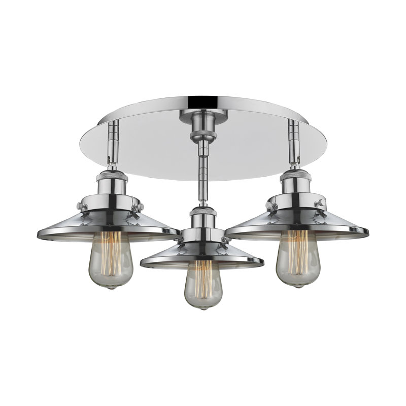 Amalle Flush Mount, Polished Chrome, Polished Chrome