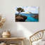 «Tree on Rocky Cliff Over Volcanic Island and Blue Ocean», art mural-1989762030