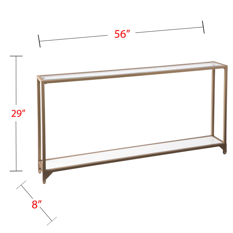 Charlie-Adam 56'' Console Table, Gold, 30" H x 56" W x 8" D
