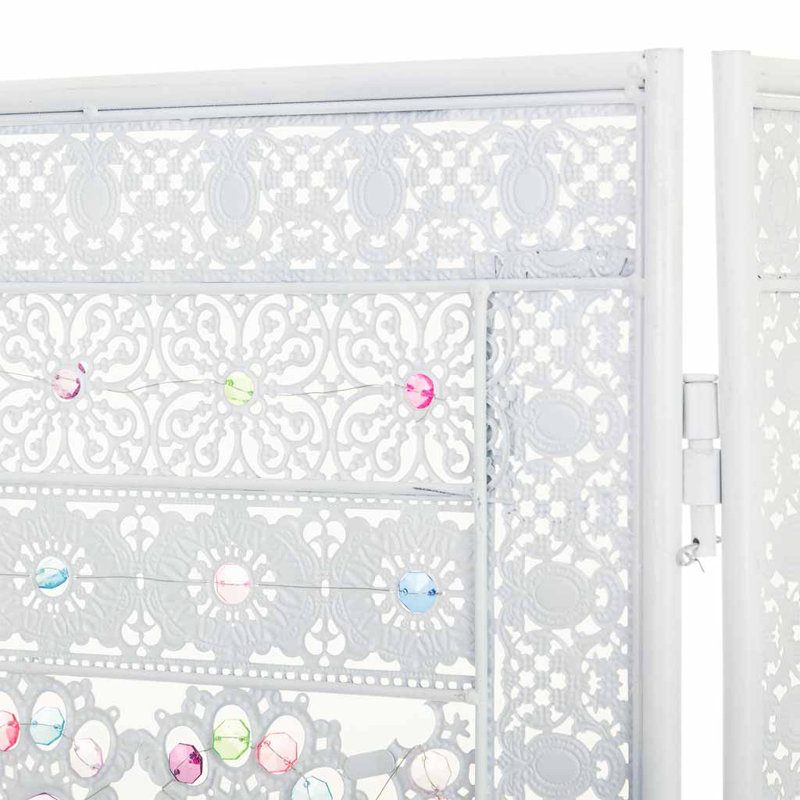 Didama 160cm W x 172cm H 4 - Panel Metal Folding Room Divider
