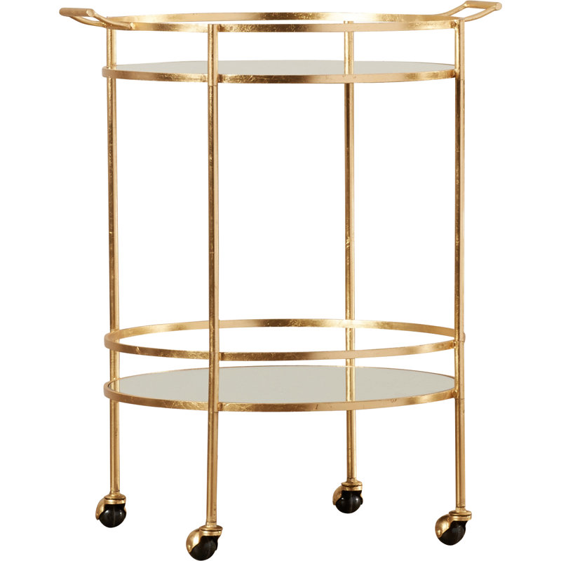 Oxendine Metal Bar Cart, Gold
