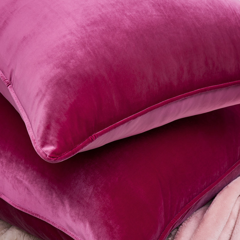 Ensemble de coussins en velours Rainha, Mauve