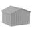 vidaXL Dog House Gray 45.9"x40.6"x32.3" Galvanized Steel-503148093-503148066