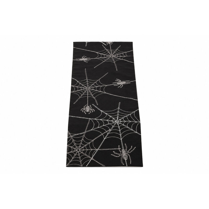 Chemin de table géométrique d’Halloween Cloutier, l 36 po x L 16 po, Noir