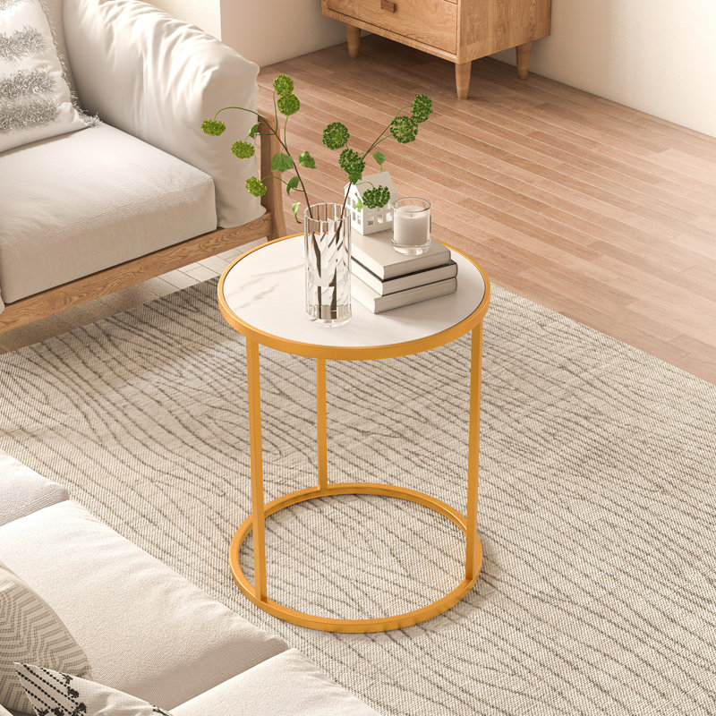 Tehani 50 cm W Steel Bedside Table