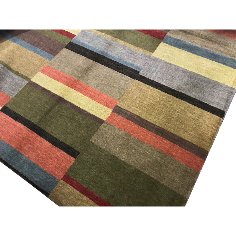 Tapis multicolore de haute qualité noué à la main Gabbeh
