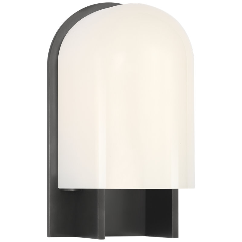 Kelly Wearstler Solid Brass 1 - Light LED Flush Mounted Sconce, 8" H x 4.5" W x 4" D, Bronze