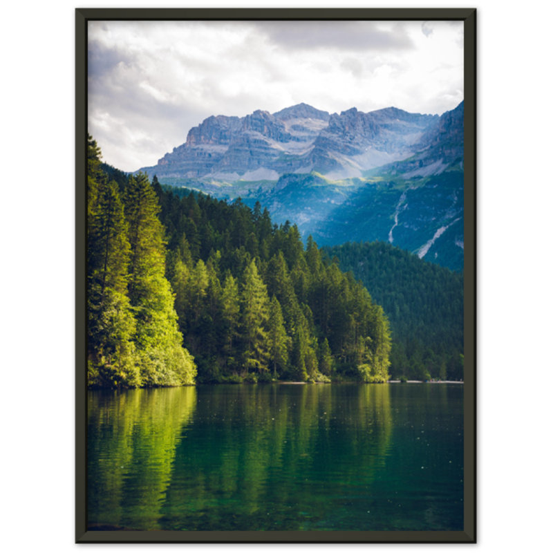 Scenic Mountain Print Wall Art - Nature Landscape Poster - Mountain Range Scenic Artwork - Forest Valley View Print - Rustic Cabin Lodge Home Decor - Minimalist Nature Wall Art - Peaceful Outdoor Travel Inspired Gift