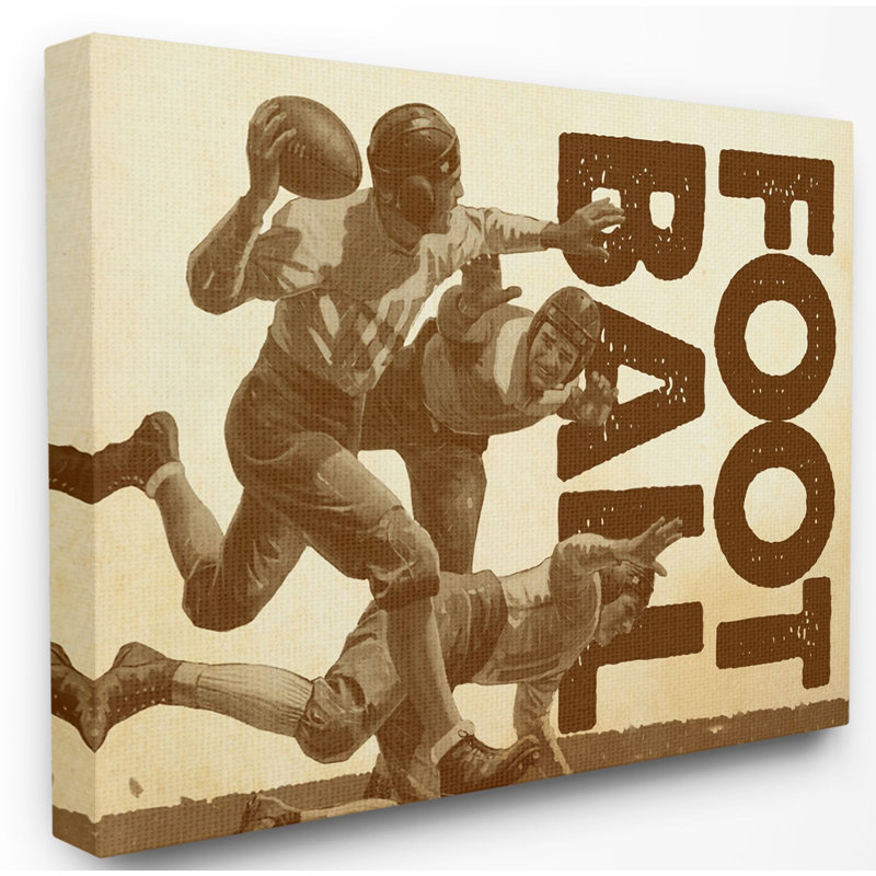 Rosenkranz, art de football neutre, H 30 po x l 40 po, Toile tendue