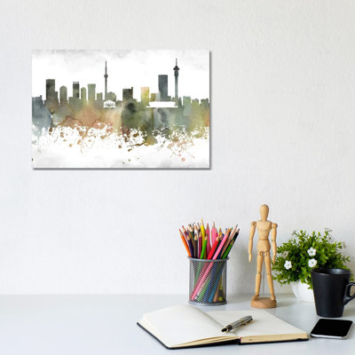 Johannesburg Skyline by WallDecorAddict - Wrapped Canvas Print