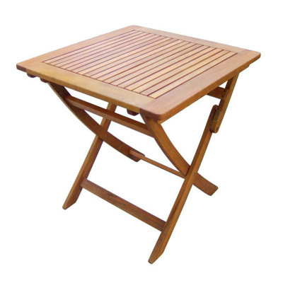Alviso 70cm Solid Wood Square Folding Table