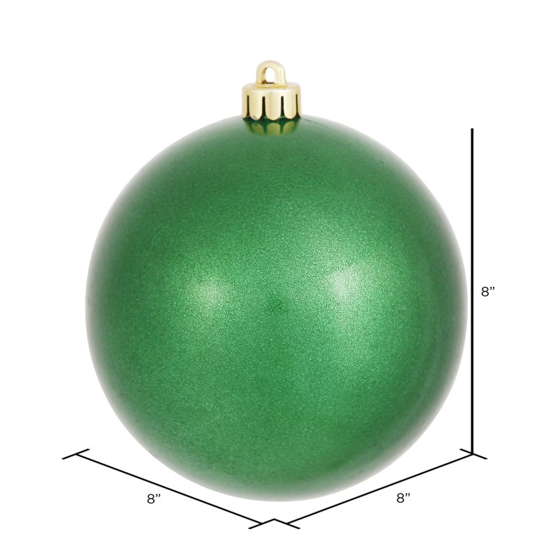 Décoration de boule décorative des Fêtes, Vert, 8"