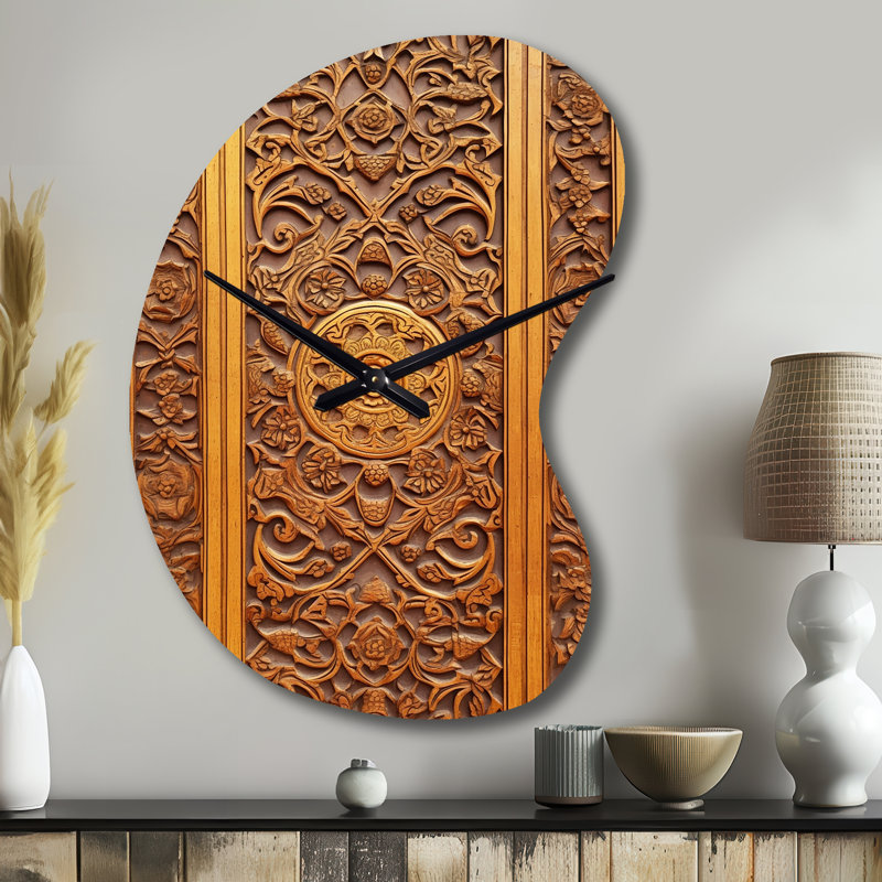 Horloge murale Mazhar Old Carved, Grand