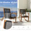 Ensemble de chaises berçantes d'extérieur en osier pour 2 personnes-340041867