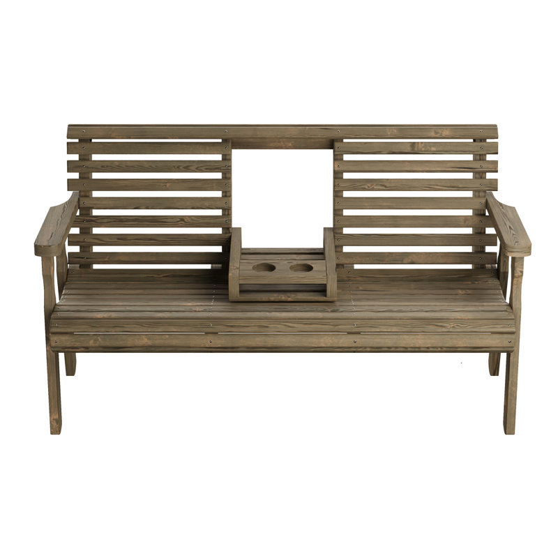 Banc Amish Casual, Noyer foncé teinté