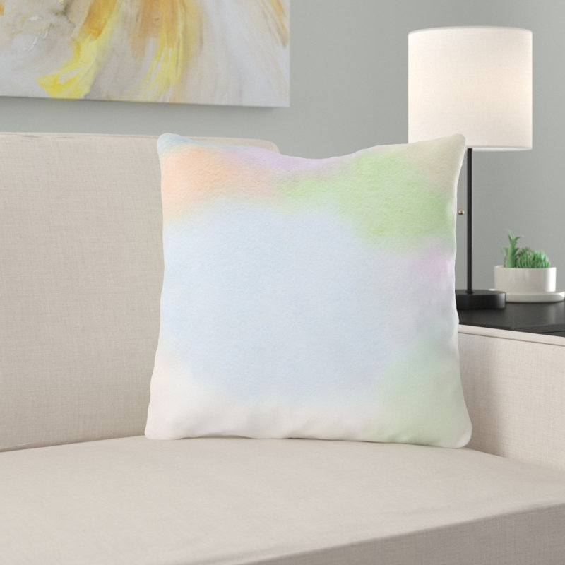 Housse et insert de coussin carré Zaliki Watercolor, Intérieur, Microsuède