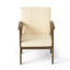 4 fauteuils club d'extérieur en bois pour patio, coussins couleur crème, finition grise, quatre fauteuils robustes à conception facile d'entretien avec balcon et terrasse