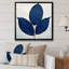 Silhouette de feuilles bleues saphir I-348335399-348335393