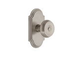 Grandeur Arc Plate Double Dummy with Bouton Door Knob