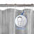 Linen Textured Striped Shower Curtain Tassels With Shower Hooks-121617536