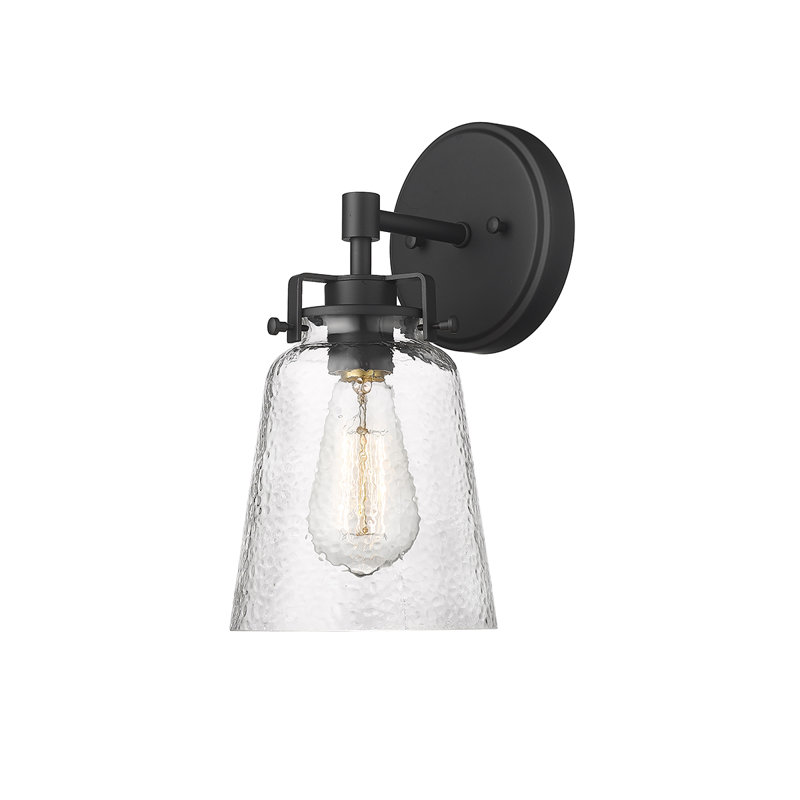 Redner Steel Armed Sconce, Matte Black