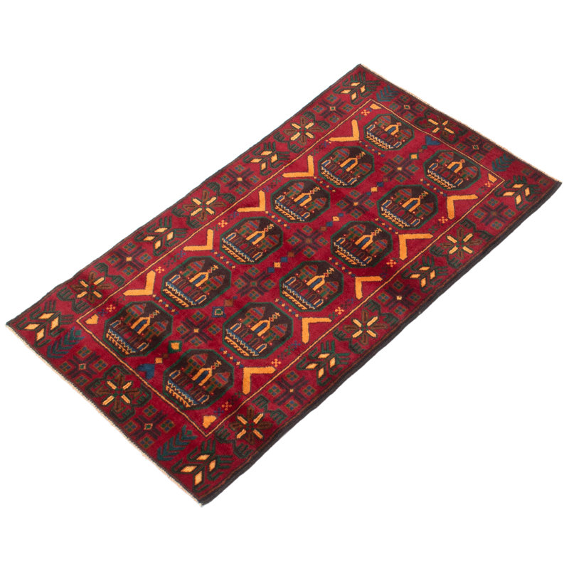 Tapis rouge foncé Dequita 2 pi 9 po x 4 pi 9 po