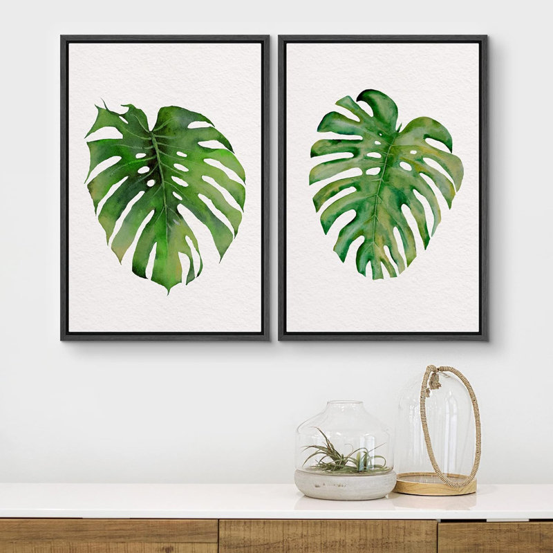 "Polygones Art déco" - 2 pièces, H 24 po x l 16 po, Noir