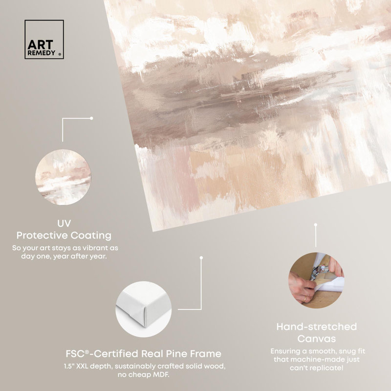 «Beige Dissolve II Boho», reproduction d'art sur toile par Art Remedy, H 45 po x l 30 po, Toile tendue avec châssis