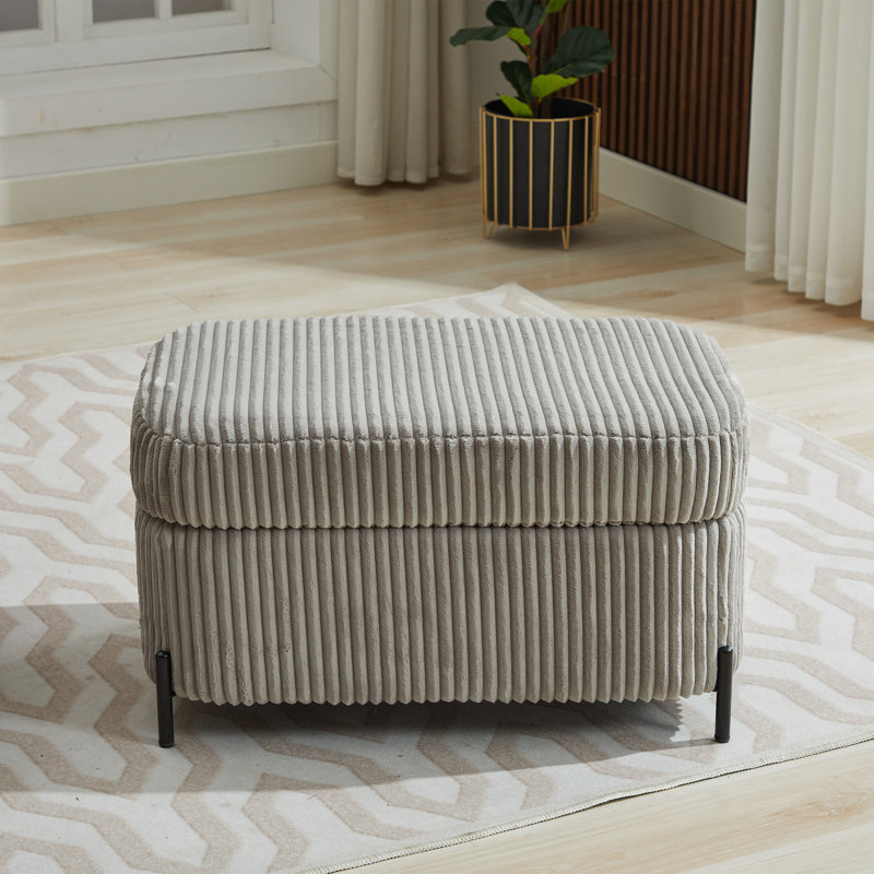 Ottoman With Stroage, Gray