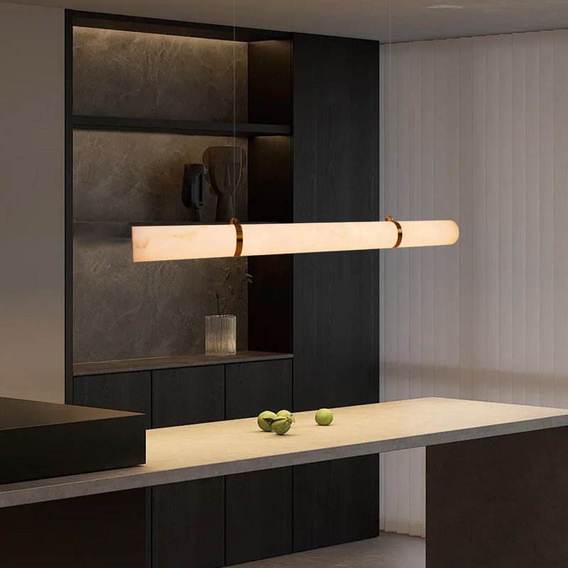Luminaire suspendu 47 po à DEL moderne et minimaliste