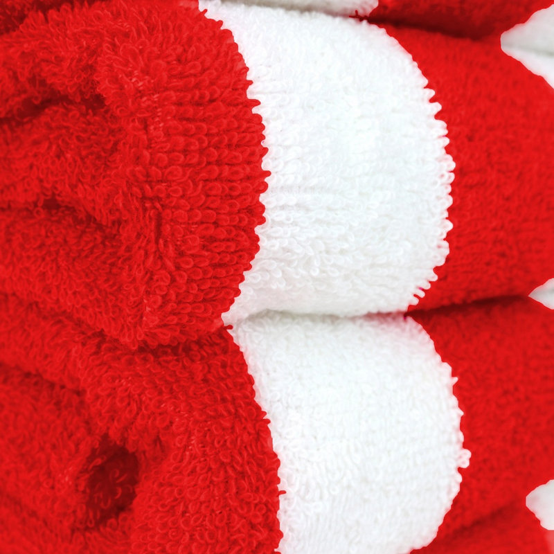 Arkwright California Cabana 100% Cotton 30x70 Beach Towel (Pack of 4), Red