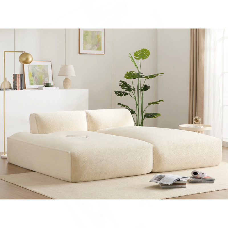 90.0"Oversized Modular Sectional Sofa,Fully Compressed,Spacious Foam-Filled Sofa Bed For Living Room,Elderly - Friendly Design,2 PC Free Combination,No Assembly Required